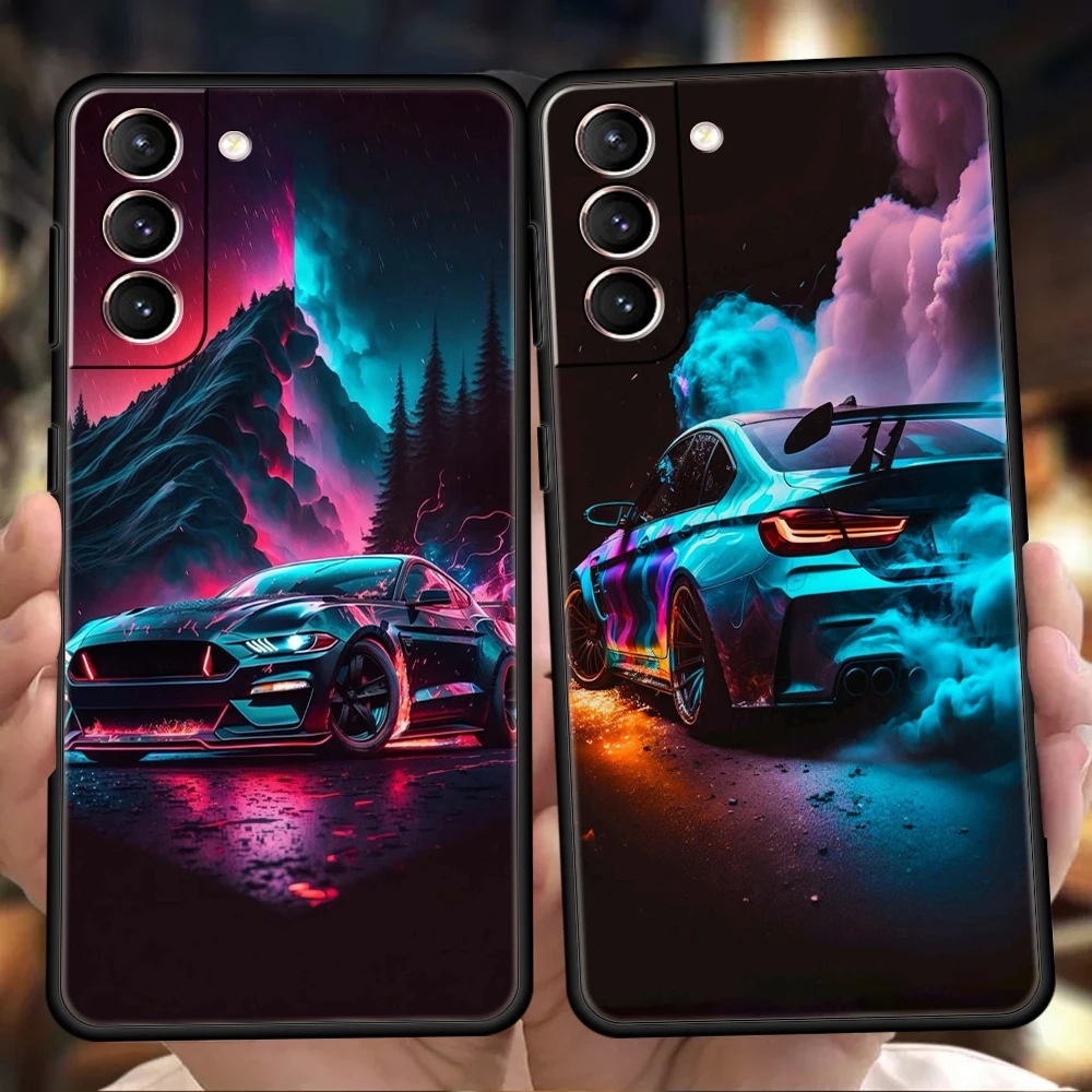 Sports Car Design Silicone Phone Case - Sleek & Durable Protection