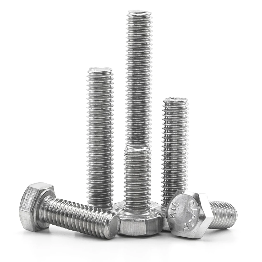 NINDEJIN M4 M5 M6 M8 External Hex Hexagon Head Screws Assortment Kit with Nuts Washers Stainless Steel