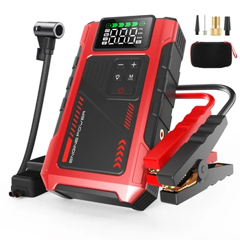Eigotrav U2 6000A Avviatore di emergenza per auto Accumulatori e caricabatterie di riserva Portatile 150PSI Pompa di aria Batteria per auto Booster di emergenza Dispositivo di avviamento Avviamento per auto