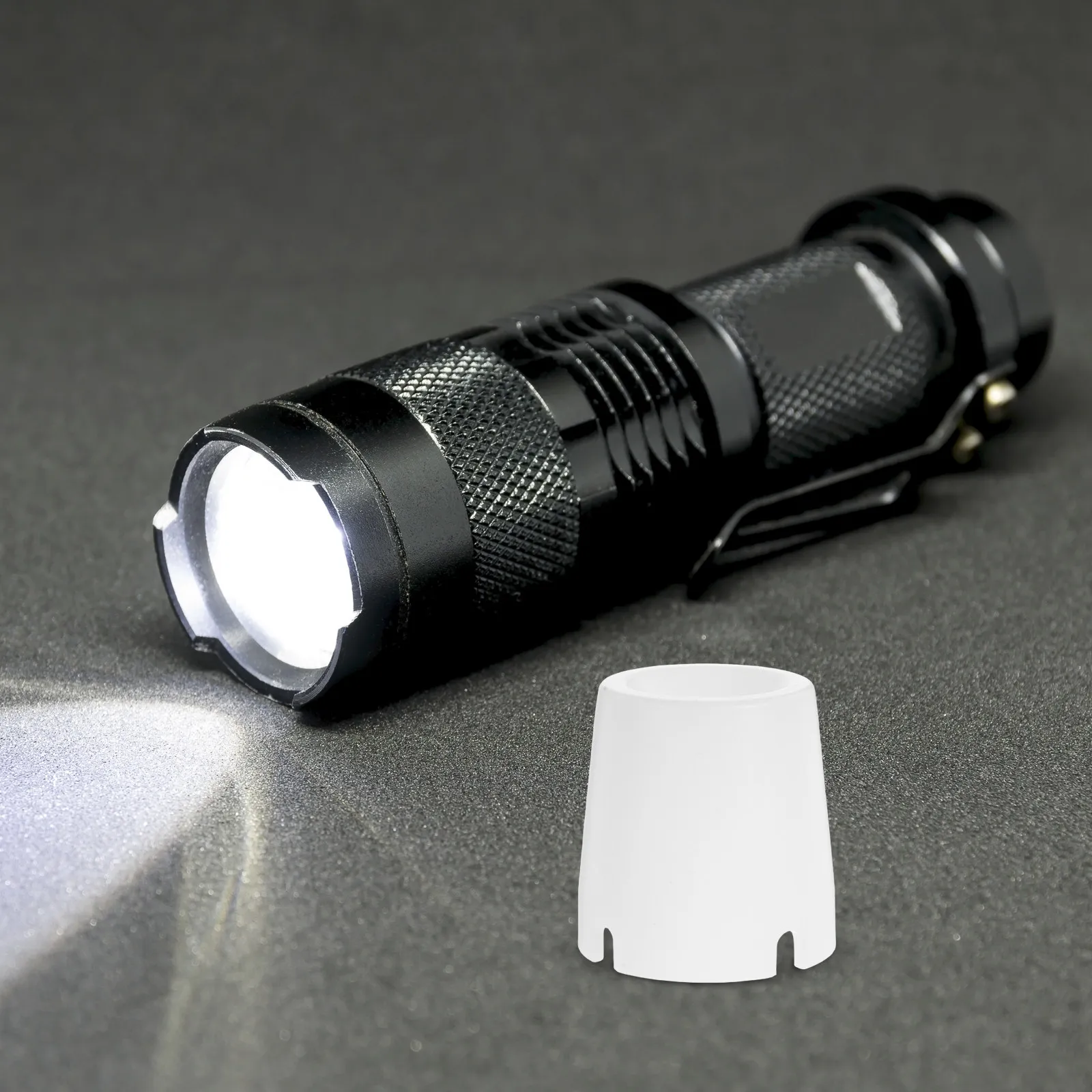 손전등 디퓨저 플라스틱 돔 흰색 눈부심 방지 부드러운 조명 커버 눈부심 방지 독서 캠핑 조명 손전등 커버