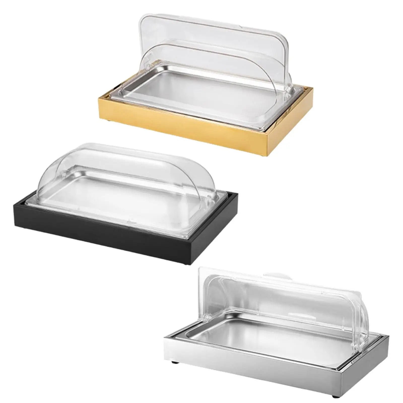 Ice Food Serving Display Tray Keep Food Cold Chilled Platter Elegant with Clear
