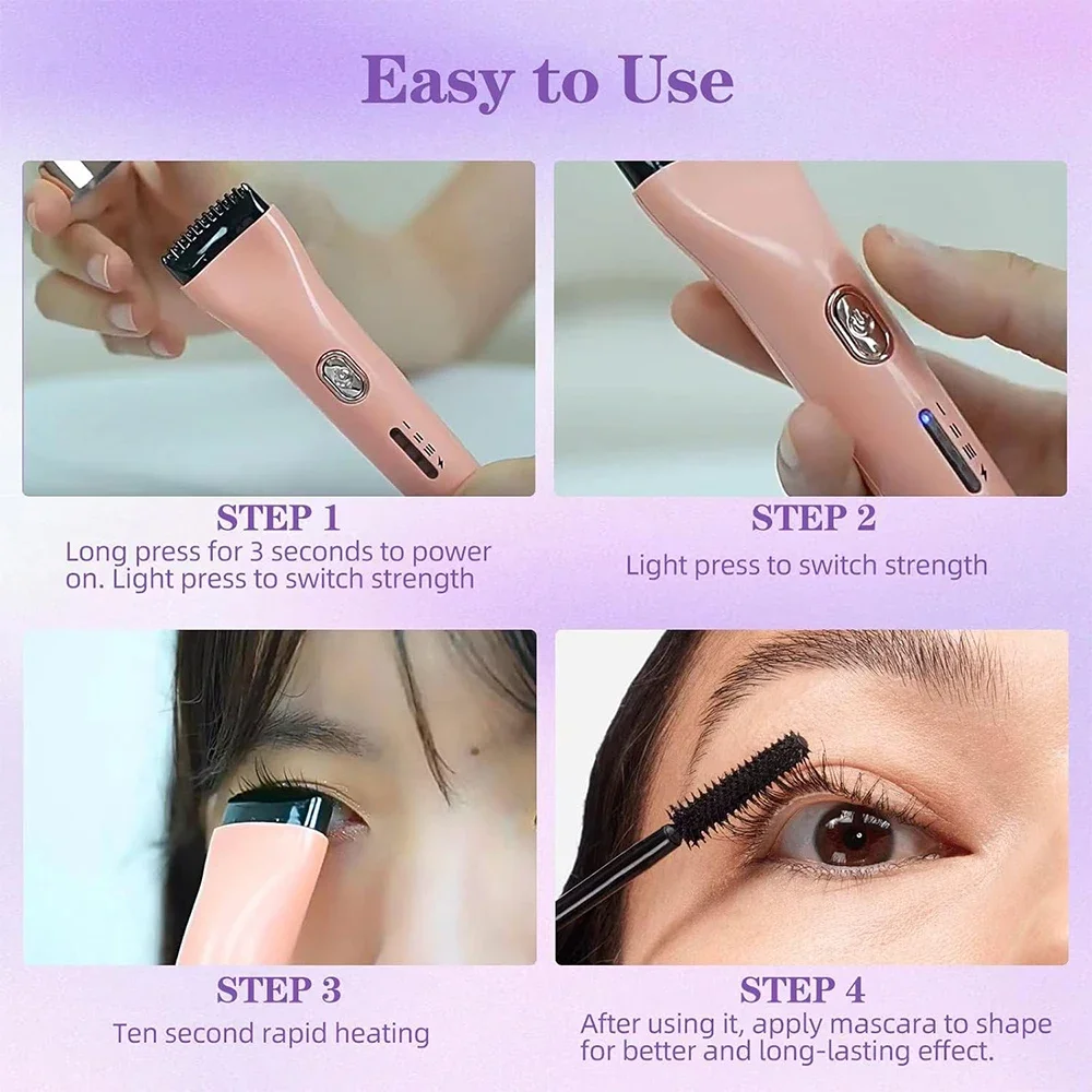 5D Push Heated Eyelash Curler 3 Modes Electric Eye Lashes Eyelash Grafting Long Lasting Makeup Tool Hot Viewer Makeup tools