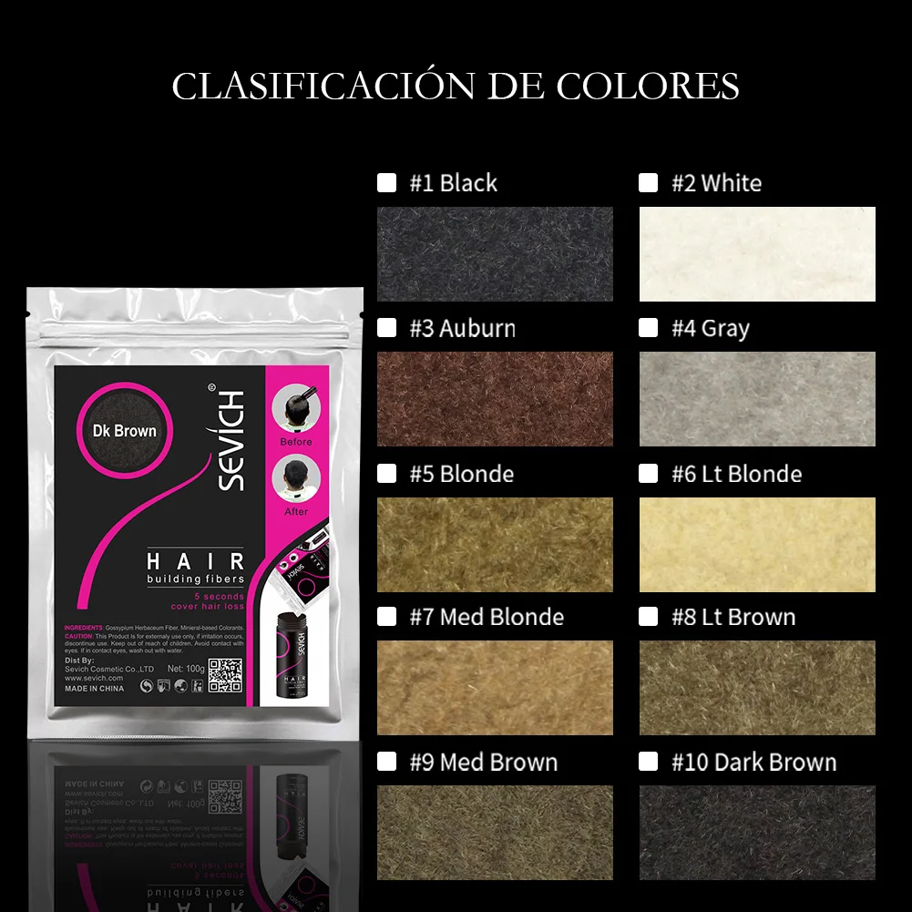 Hair Fiber Keratin Thickening Fibre Capillaire Hair Loss Building Fibers Products Refill Instant Powders Regrowth 10 Colors 100g hair building powder hair building fibers