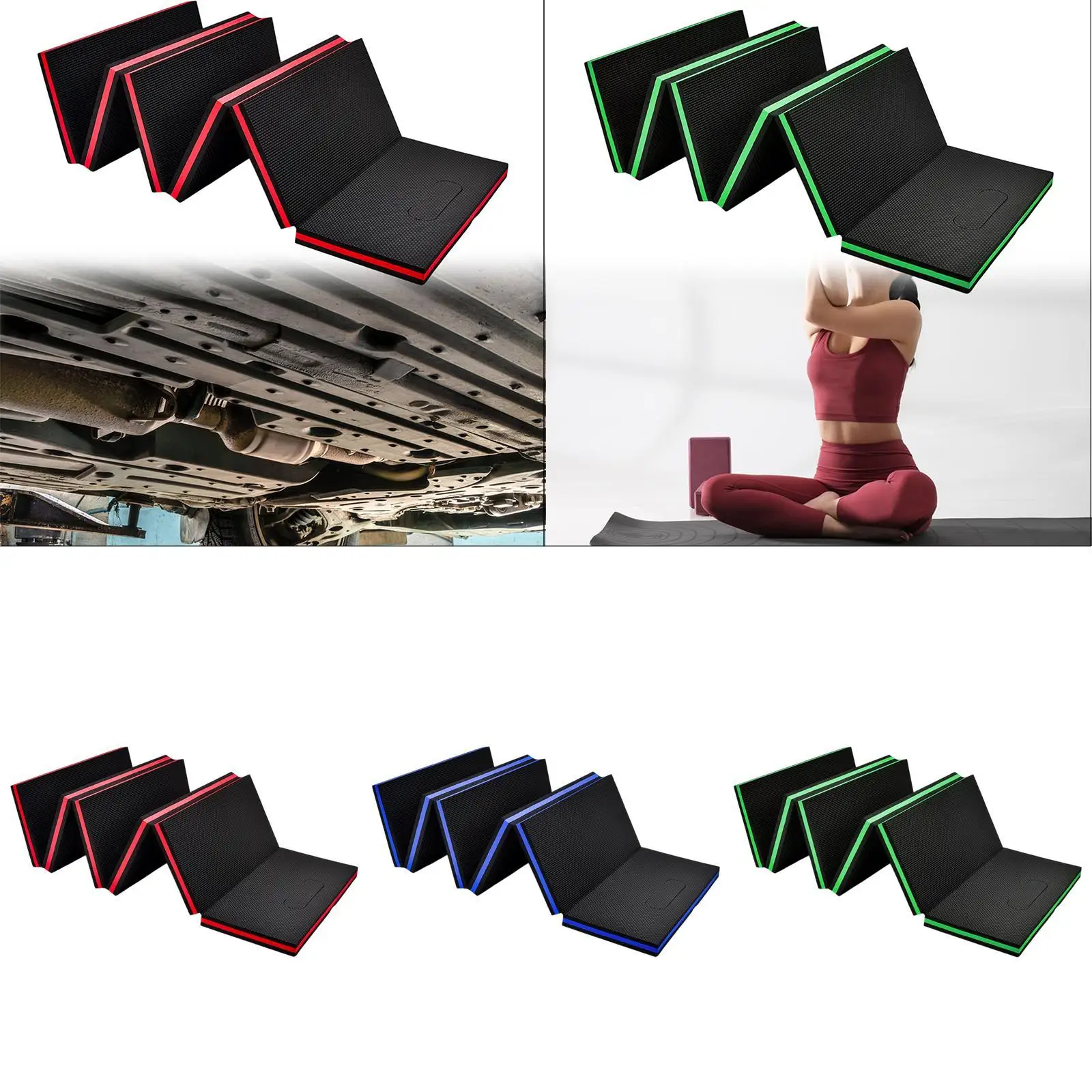 Folding Mechanics EVA Mat Folding Knee Mat Reusable Garage Floor Absorbent Oil Pad for Home Gardening Gym Exercise Garage