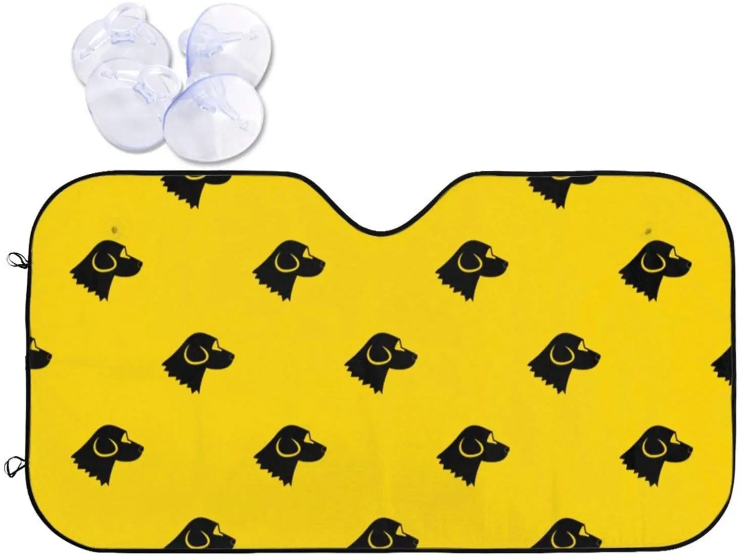 

Yellow Windshield Sun Shade Funny Dog Front Protector Folding Car Sun Visor for Truck SUV Blocks UV Rays Keeps Your Vehicle Cool