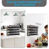 Kitchen Organizer Spice Rack 3/4 Tier Wall Mounted Carbon Steel Shelf with Glass Spice Jars Pantry Cupboard Kitchen Accessories 4