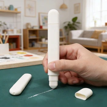 White Refillable Chalk Pen with Gear Wheel Tip for Sewing 1