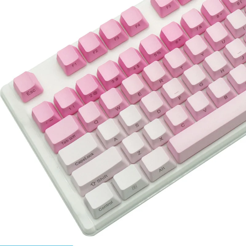 

104 Keys PBT Keycaps DYE-Sublimation OEM Profile Gradient Side engraving Personality Keycaps For MX Switch Mechanical Keyboard