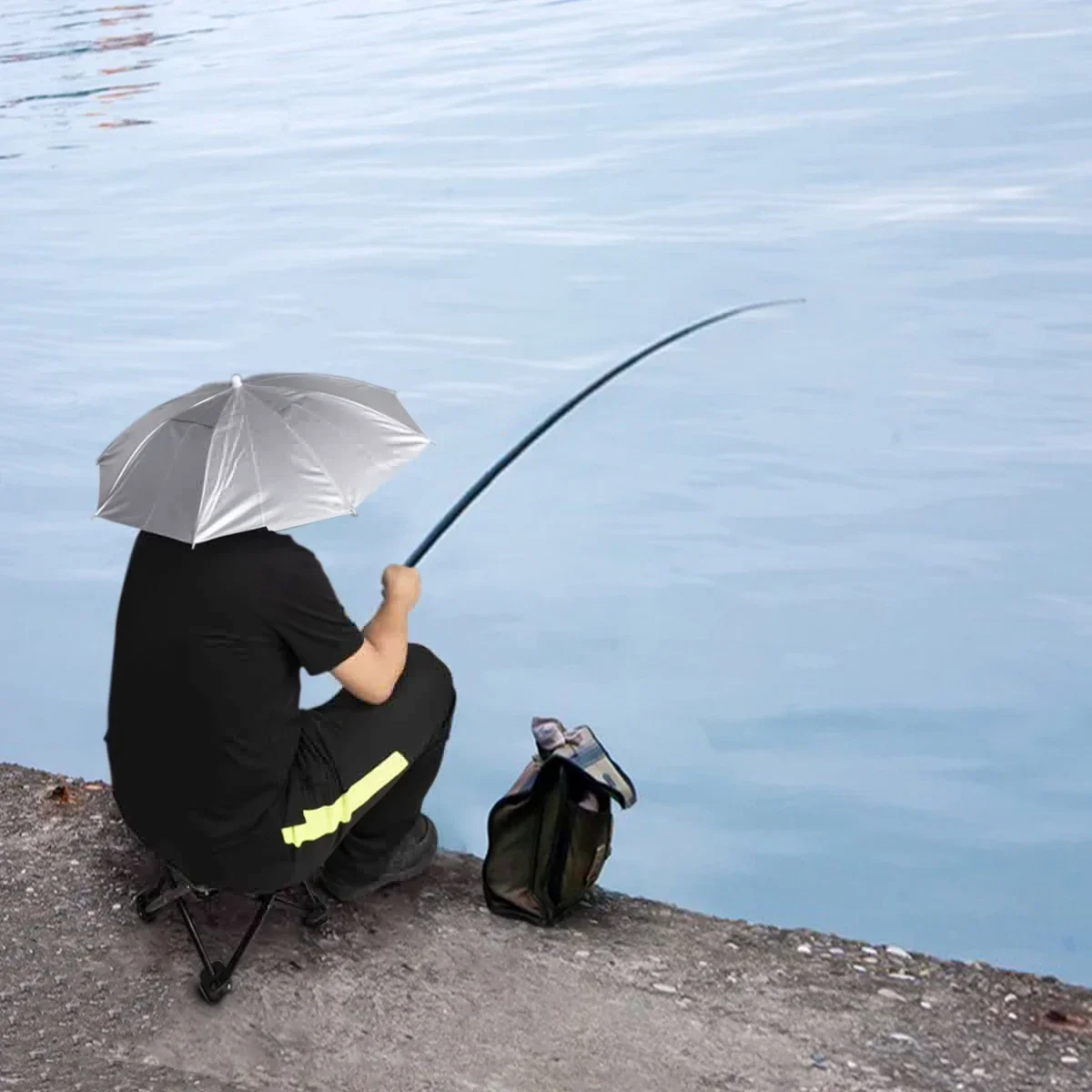 휴대용 비 우산 모자 육군 녹색 접이식 야외 Pesca 태양 그늘 방수 캠핑 낚시 모자를 쓰고 있죠 모자 비치 헤드 모자
