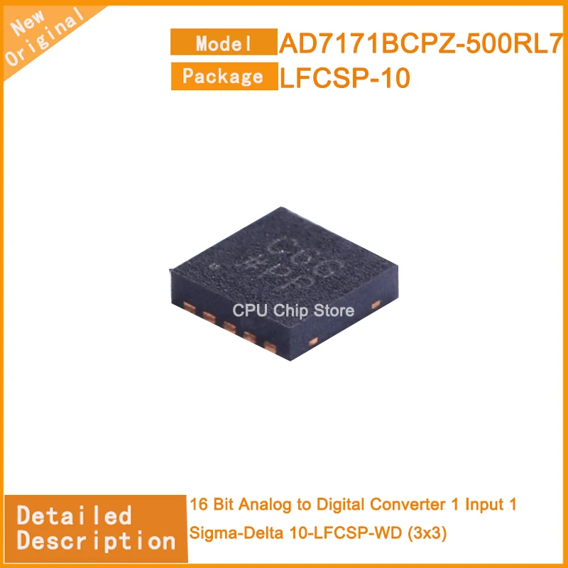 5 Pz/Lotto Nuovo Convertitore Da Analogico A Digitale A 16 Bit Originale Ad7171Bcpz-500Rl7 Muslimb 1 Ingresso 1 Sigma-Delta 10-Lfcsp-Wd (3X3)