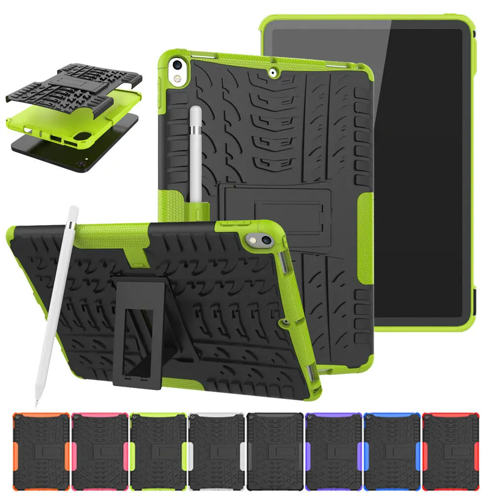 

Shockproof 2 in 1 Hybrid Rugged Kickstand Armor Tablet Silicon Case Cover For iPad 9th 8th 7th 5 Mini 4 Air 2 10th Pro 11 inch