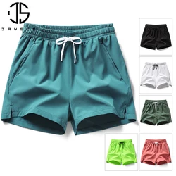 JAYSCE Men's Solid Color Quick Drying Sports Shorts Outdoor Comfortable Fitness Jogging Pants Fashionable and Breathable Shorts