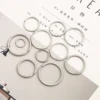 10pcs/lot 15 20 25 28 30 32 35mm Stainless Steel Flat Round Line Split Rings Blank Circle Keyring DIY Craft Keychain Accessories 5