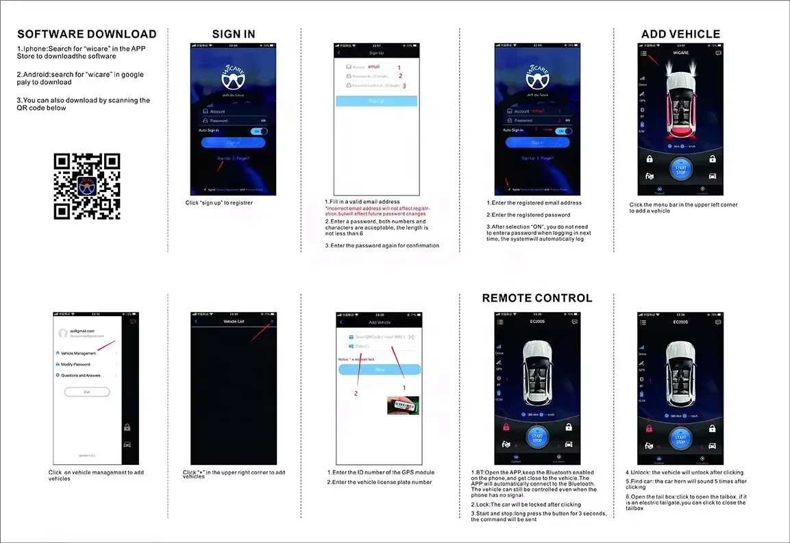 로드나비 차량 경보 시스템 앱 제어 IOS 안드로이드 4G 엔진 시동/정지 원격 엔진 시동 차량 GPS 추적기