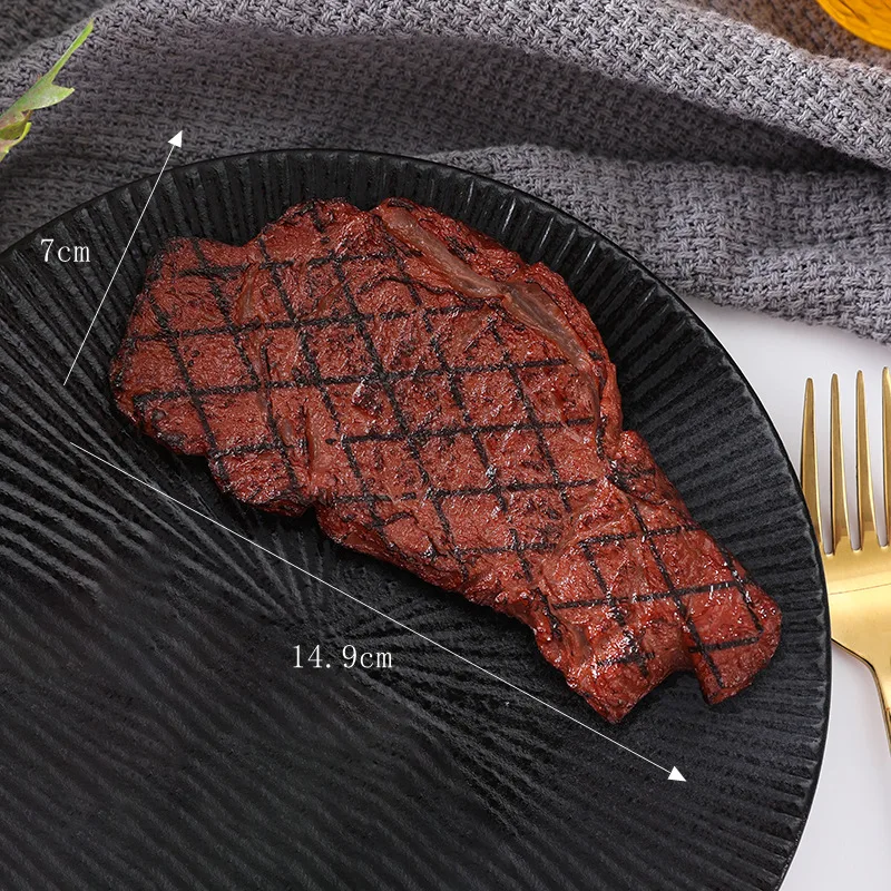PVC Simulation Fake Steak Food Model Restaurant Decoration Props Good-looking and Realistic Food Halloween Props Fake food model