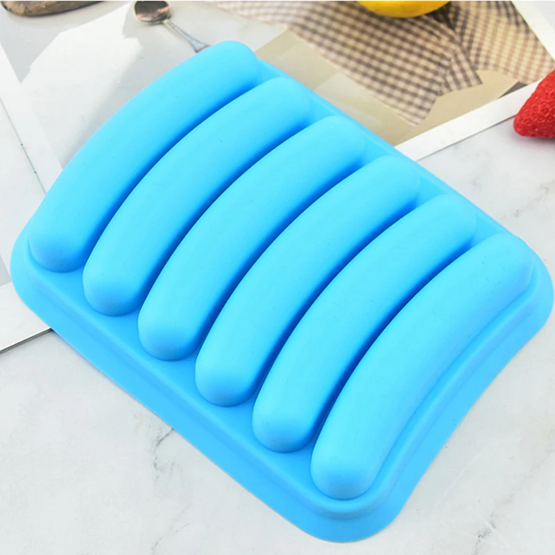 6 In1 Sausage Makers Silicone Mold DIY Hot Dog Handmade Ham DIY Sausage Mould Kitchen Gadge Making and Refrigerated Hot Dog Tool