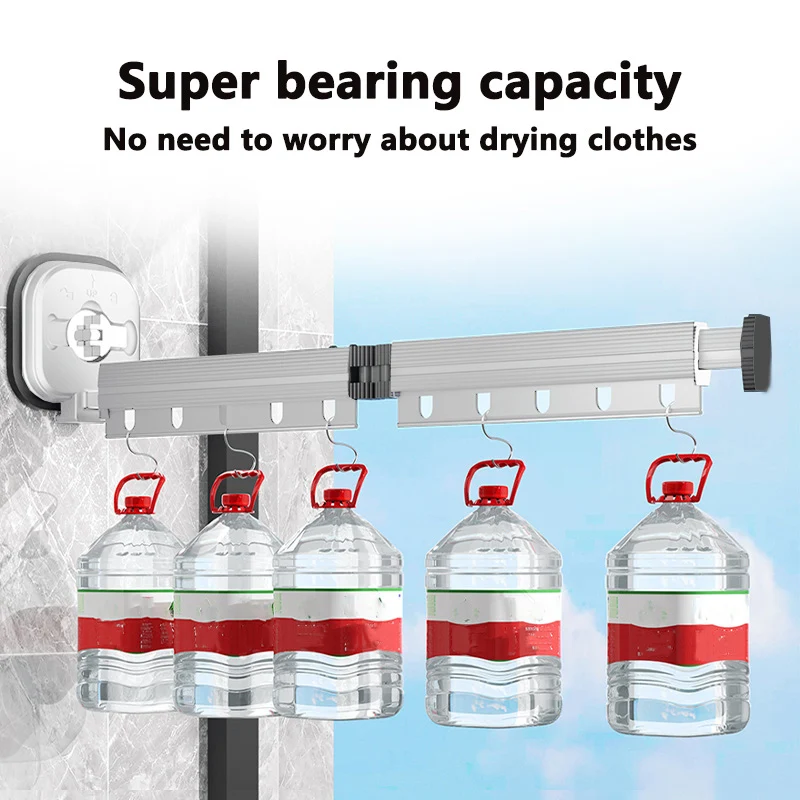 Folding Drying Rack No Punching Suction Cup Aluminum Alloy