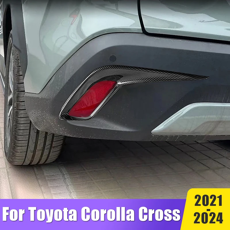 

For Toyota Corolla Cross 2021 2022 2023 2024 XG10 Hybrid ABS Chrome Auto Car Rear Fog Light Frame Trim Cover Sticker Accessories