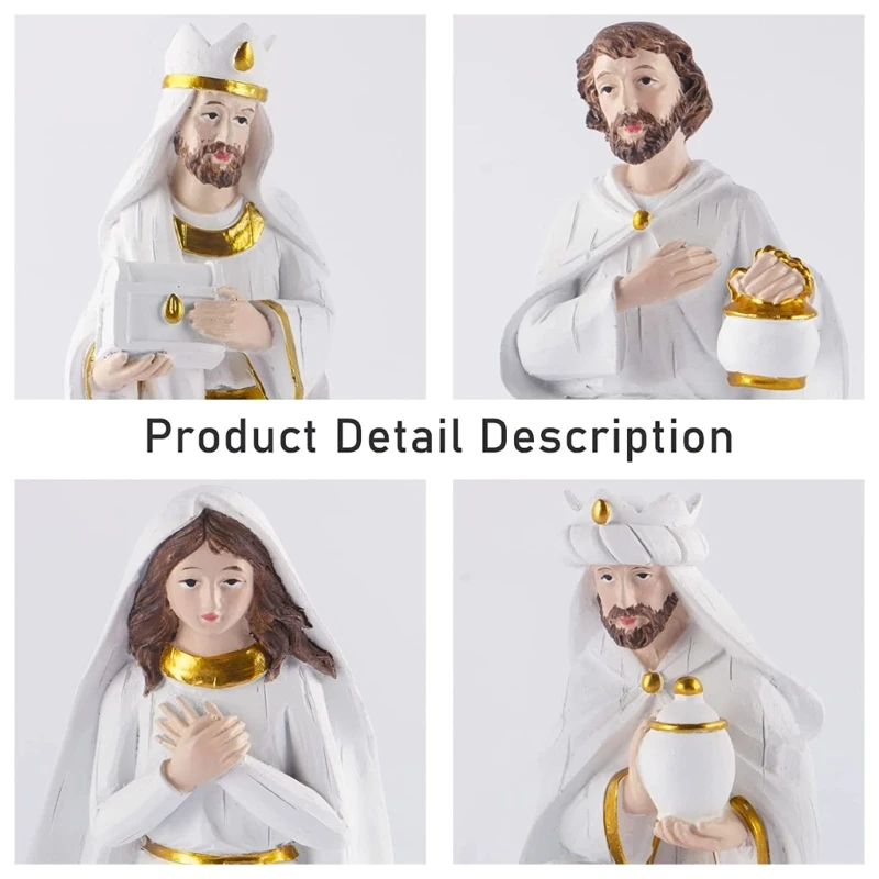 Jesus Nativity Statue Christmas Manger Decoration Living Room Statue Ornament christian statue home decor items