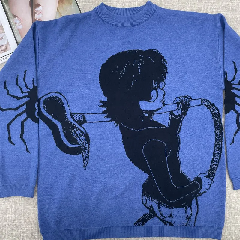 temperament commuter style pullover sweater for women's autumn and winter new loose all-match crew-neck knitwear