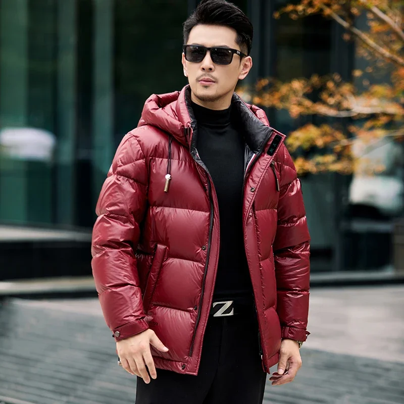 thumbnail image 1 of Chaqueta corta de plumón, chaquetas con capucha y relleno de plumón de pato, ropa de diseñador para hombre, chaquetas acolchadas ligeras, abrigo de invierno 2024 para hombre, 1 of 5