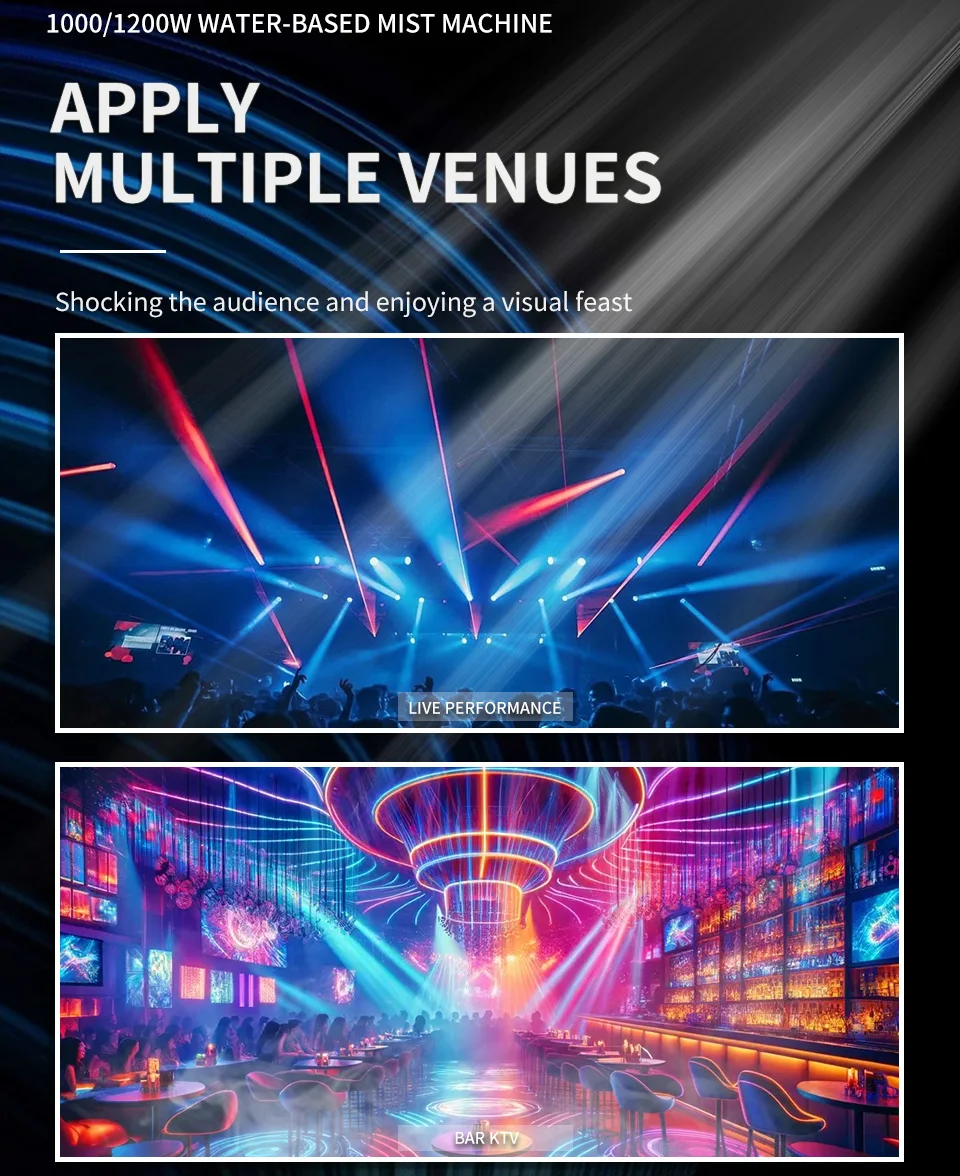 DJ Disco 1000W 1200W Haze Machine Party Mist Haze Smoke Machine Water-Based Fog