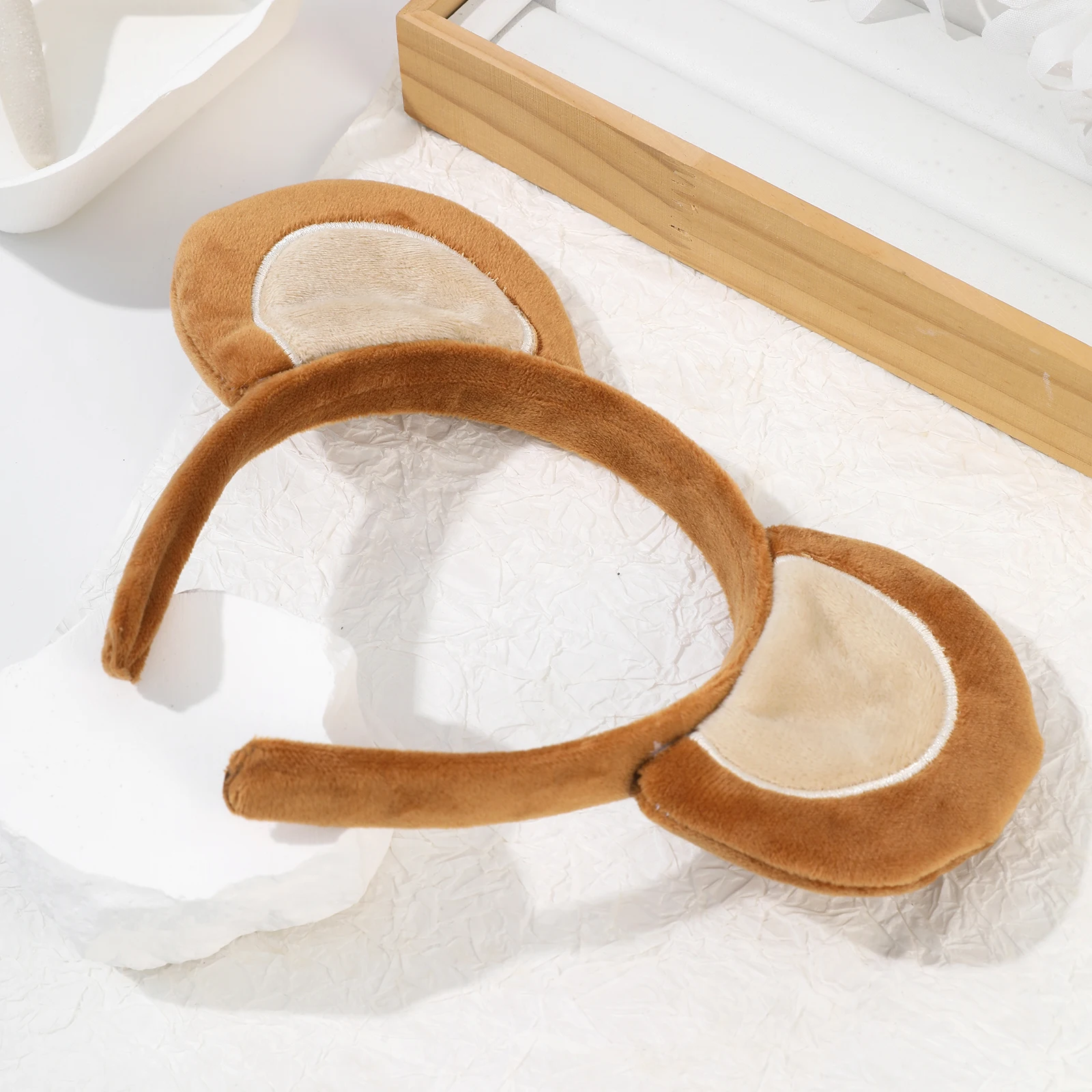 1pc Fashion Plush Hairband For Women Girls Fluffy Bear Ears Headband Vintage Hair Hoops Cute Festival Party Hair Accessories