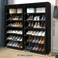 12 Compartment Multi-tier Stackable Shoe Rack | Large Capacity Footwear Organizer for Home Closet Entryway | Easy Assembly 2