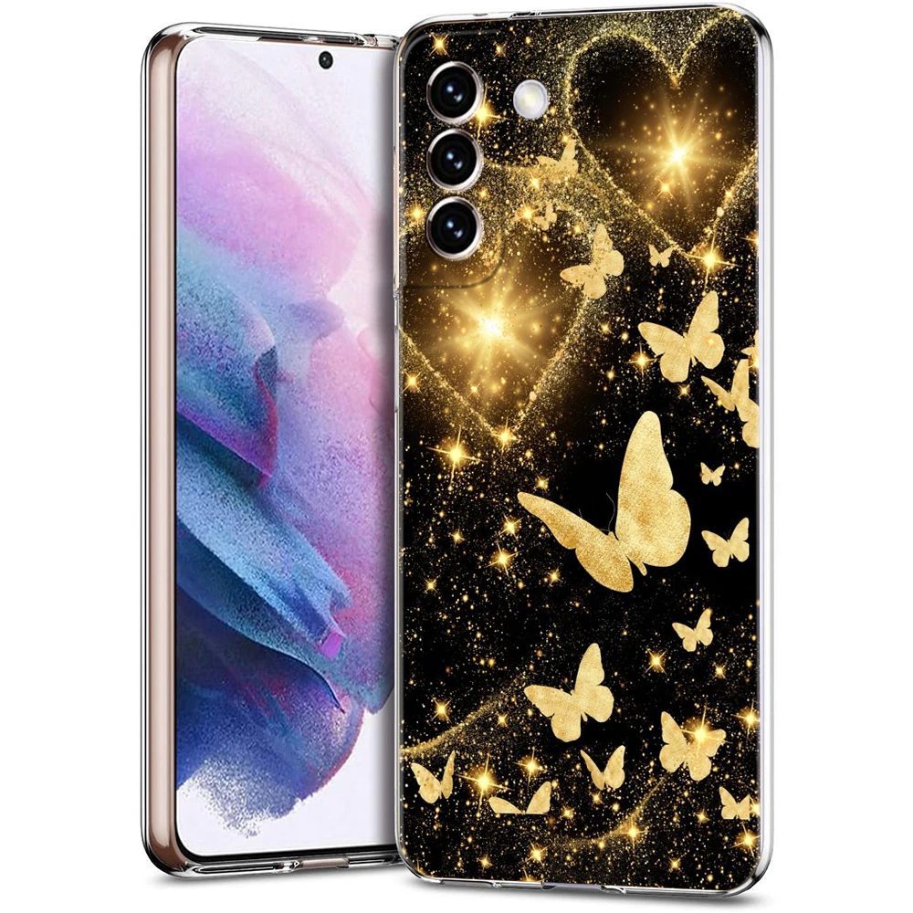 Luxus Schmetterling Glitter klar transparent für Samsung Galaxy S24 S23 S22 S20 S21 FE Ultra S24 S23 S10 S10E S9 Plus Handyhülle – Detail 4