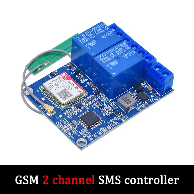 Aihasd Modulo Relè A 2 Canale SMS Gsm Telecomando Interruttore Sim800c Stm32f103 708723