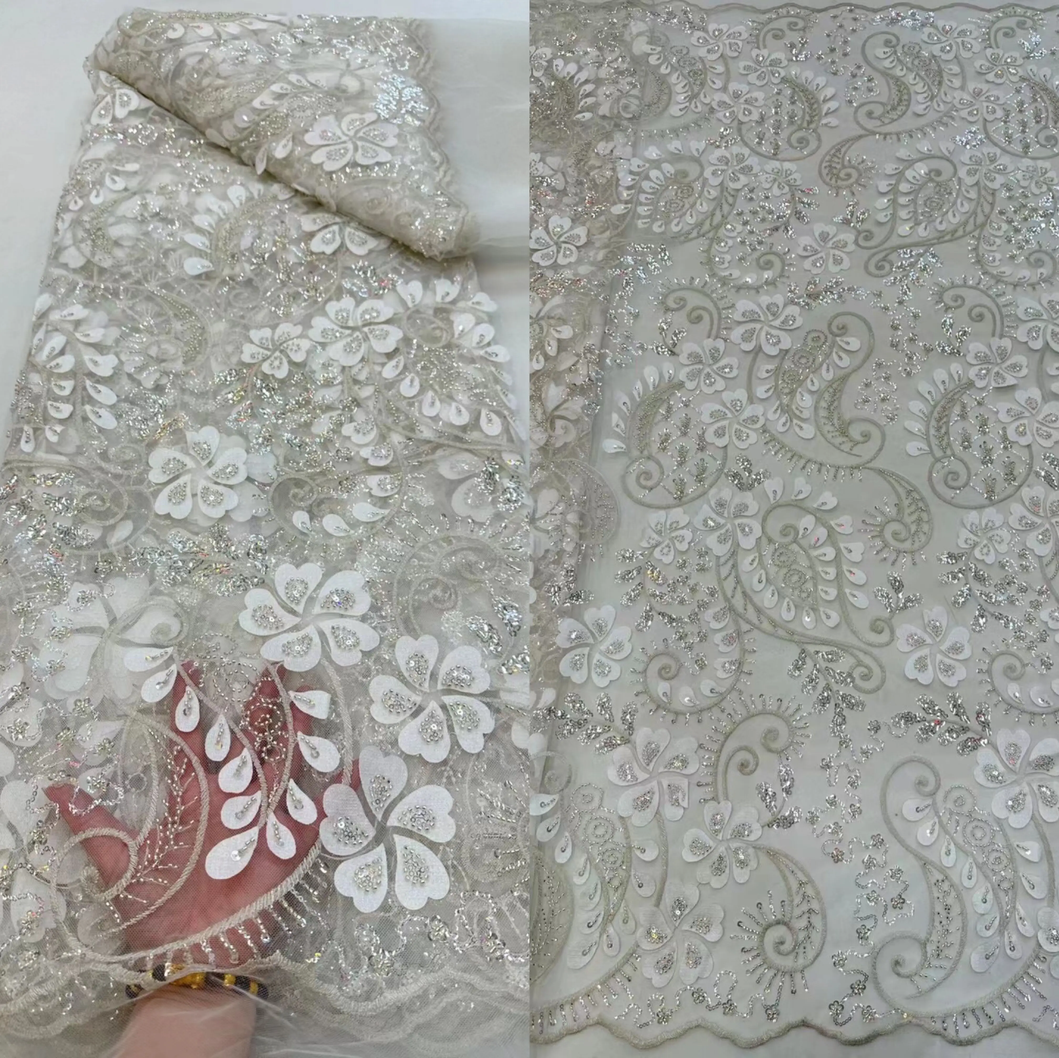 

Высококачественная искусственная ткань, блестки, вышивка, шитье платьев, бусин, кружевная сетчатая ткань