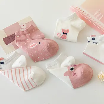 Women’s Cute Cat Ankle Socks Set (One Size) 2
