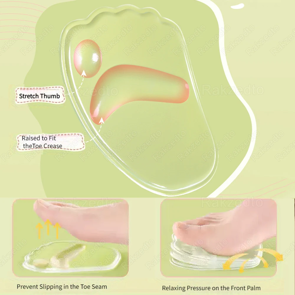 4Pcs Silicone Metatarsal Foot Pads for Woman Shoes Non-Slip Sole High Heels Pain Relief Insoles for Walking Gel Forefoot Pads