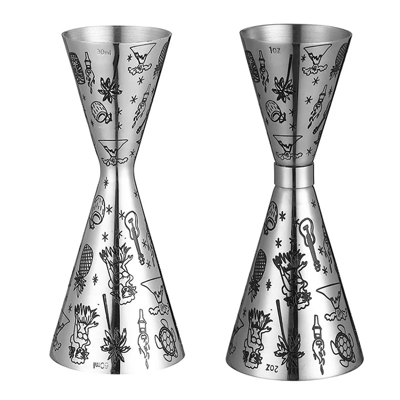 StainlessSteelTikiJiggerCocktailJiggerBarMeasuresBarToolsBar