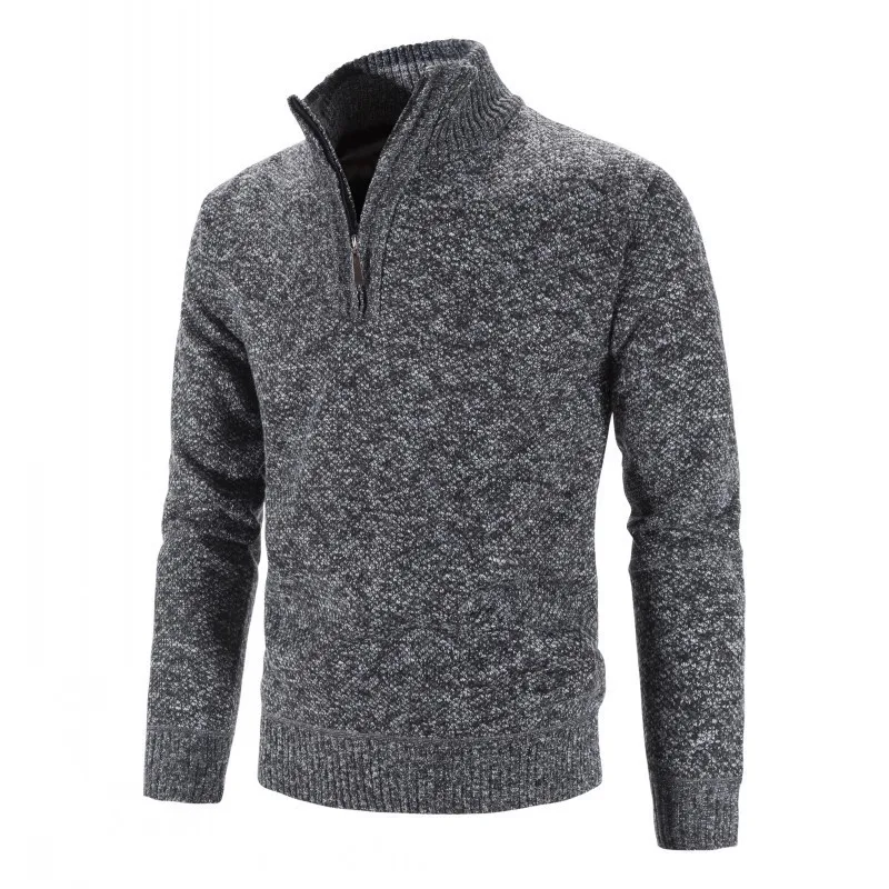 New Winter Men's Fleece Thicker Sweater Half Zipper Turtleneck Warm Pullover Quality Male Causal Knitted Wool Sweaters for Men brand mens sweaters autumn winter warm cashmere wool half zipper cardigan 2023 sweaters man casual knitwear sweater coat male