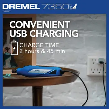 Dremel 7350-PET 4V Pet & Dog Nail Grinder Easy-To-Use & Safe Nail Trimmer Professional Pet Grooming Kit - Works on Large 5