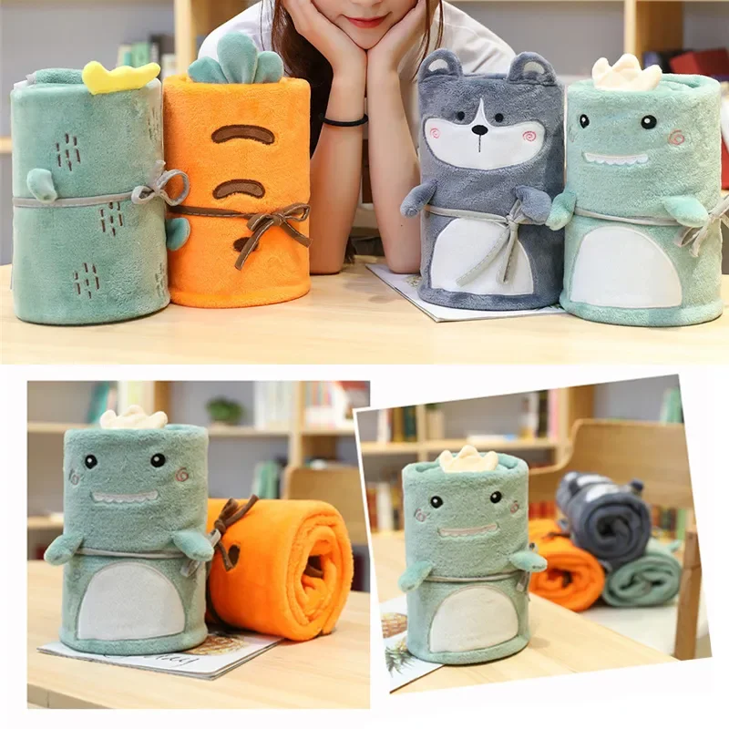 Baby Blankets Warm Fleece Thermal Newborn Soft Stroller Sleep Cover Cartoon Beanie Infant Bedding Swaddle Wrap Kids Bath Towel - 4