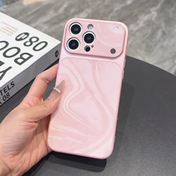Modern Marble Ink Print Multi - Color Shockproof Phone Case - iPhone 15 Plus (Pink)