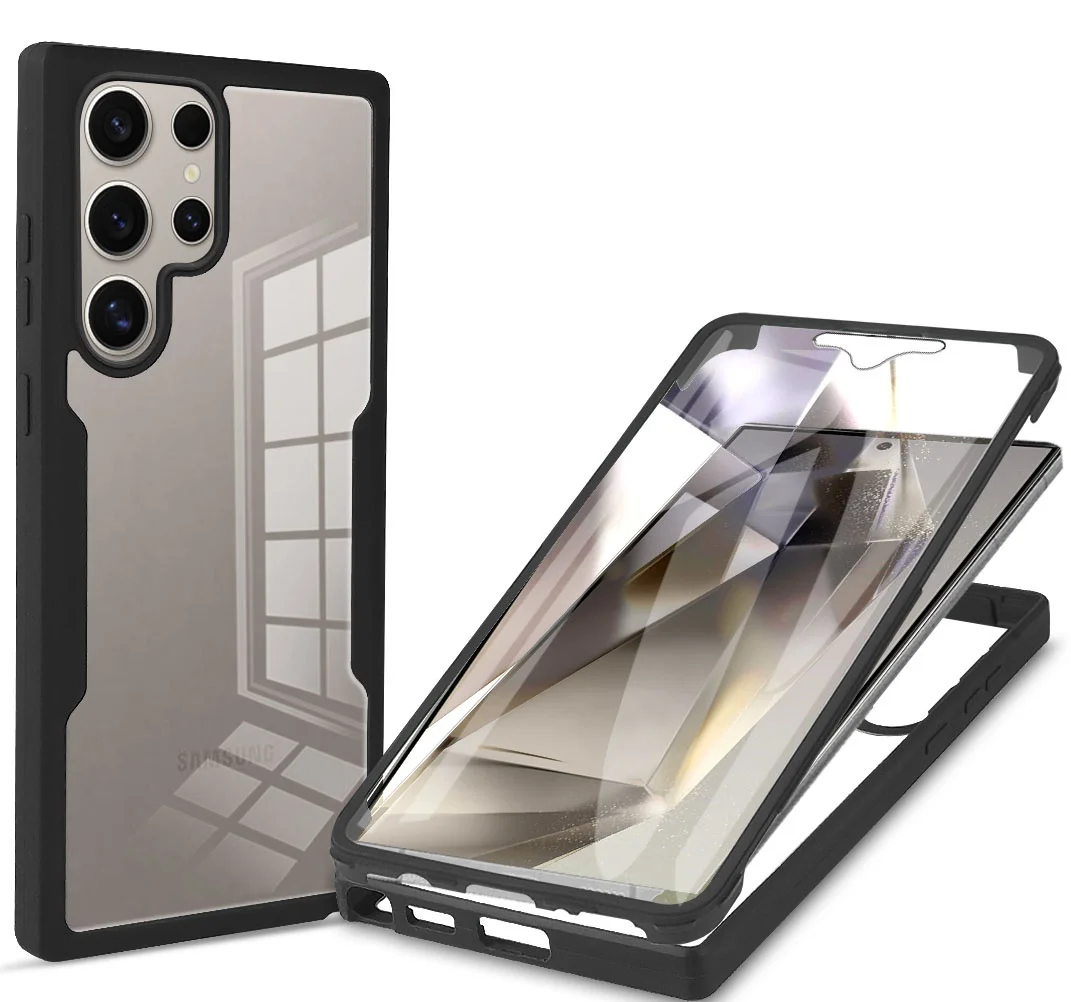 360 Double Sided Full Protection Clear Phone Case with Screen Protector