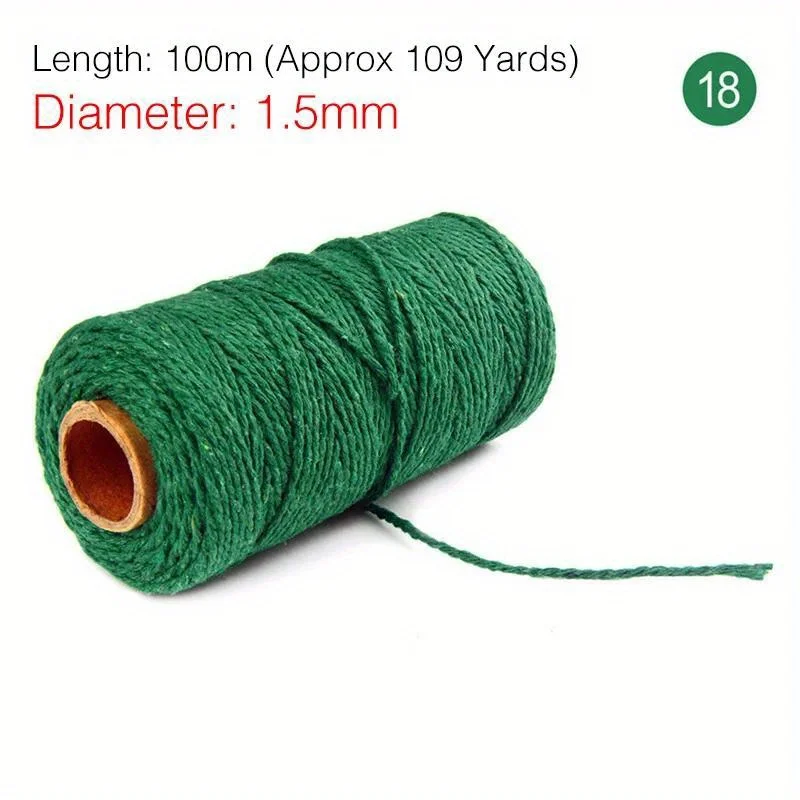 Natural Cotton & Jute Twine for Gift Wrapping, Baking, Crafts, and Gardening