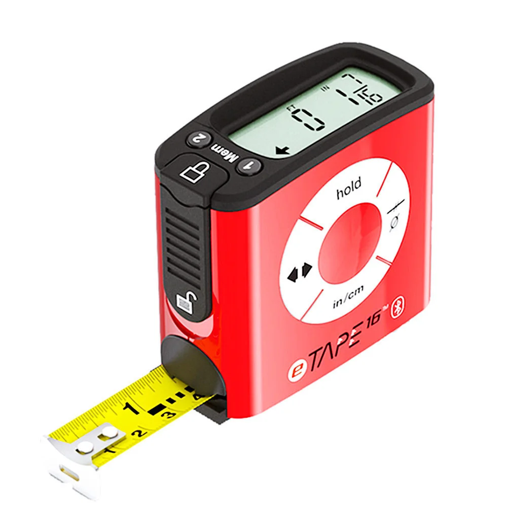 

eTape16 Digital 5M Stainless Steel Tape Measure LCD Digital Circumferences Measuring Tape Metric Imperial Switch Measuring Ruler