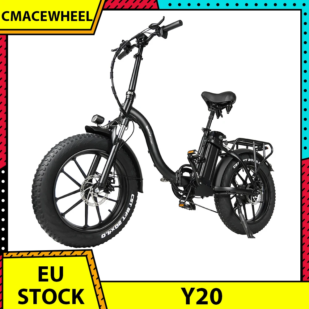Cmacewheel Y20 Bicicletta Elettrica Pieghevole Step Through Ciclomotore E-Bike 20*4.0 Pollici Fat Tire 750W Motore 48V 15Ah Batteria 150Kg Carico Mass