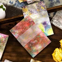 40 pieces Material paper dappled dream literary colorful retro handbook material decorative backing paper collage Note 4 Choices 1