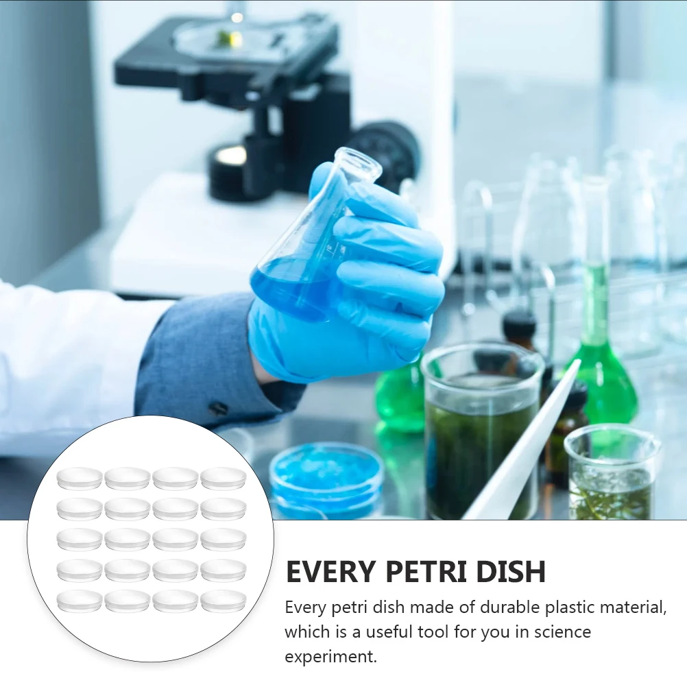 Petri Dish Transparent Culture Dishes Scientific Research Laboratory Mushroom 20 Pcs petri dishes