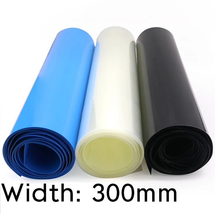 Width 300mm PVC Heat Shrink Tube Dia 190mm Lithium Battery Insulated Film Wrap Protection Case Pack Wire Cable Sleeve Colorful