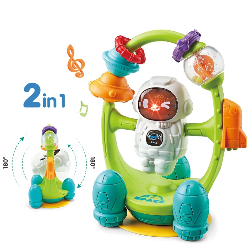 

2-in-1 Suction Cup High Chair Toy | Developmental Tray Toy For Early Learning | For Ages 6-24 Months Baby Toys Shake Bell Toys