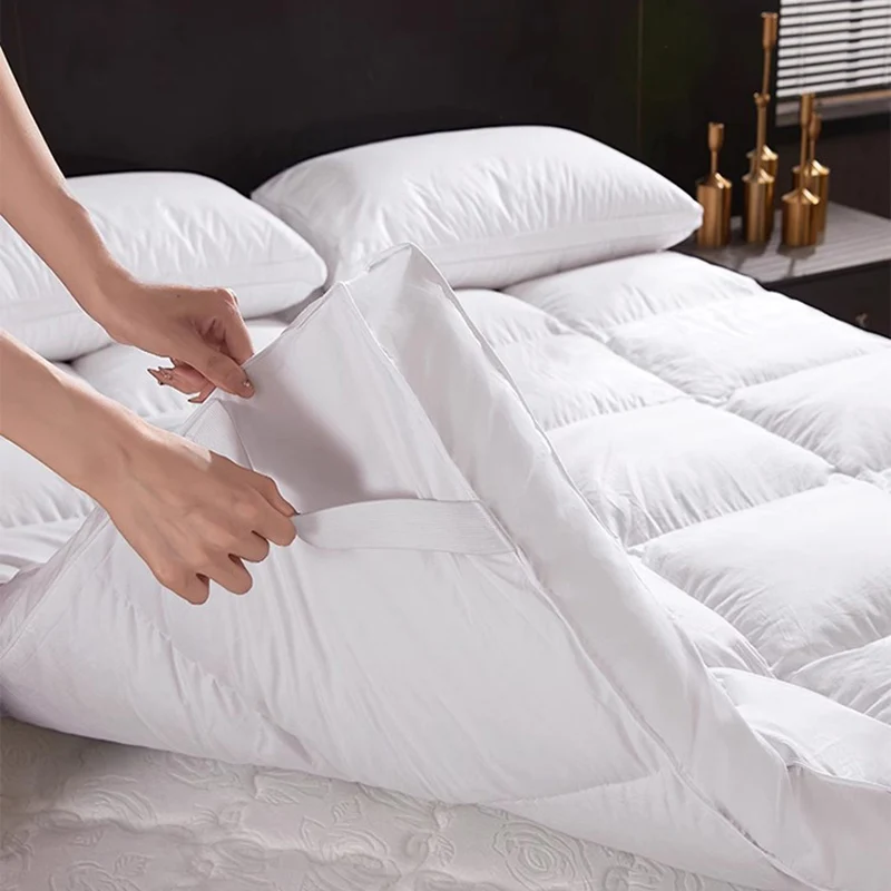 SongKAum 100% White Goose Down/feather Mattresses Thicken Keep warm Tatami High-end Five-star Hotel Mattress King Queen Size 3