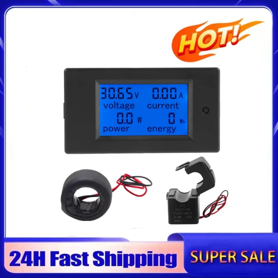 20A 100A AC 80-260V DC 6.5-100V Digital LED Display Voltmeter Ammeter Wattmeter Power Energy Meter 12V 24V 110V 220V Volt Tester power meter energy meter digital multimeter