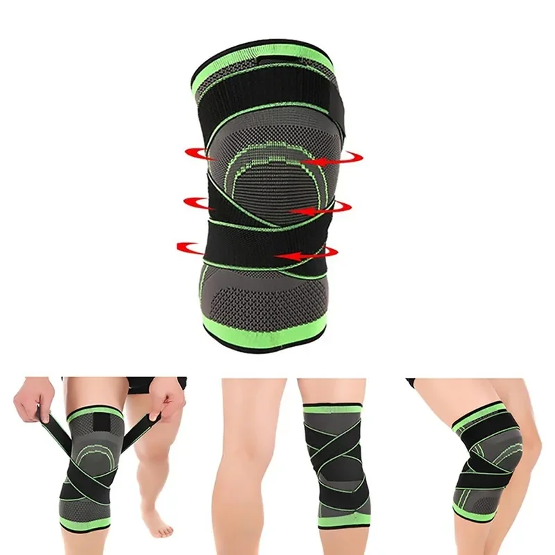 1PC Kneepad Elastic Bandage Pressurized Knee Pads Knee Support Protector for Fitness sport running Arthritis muscle joint Brace