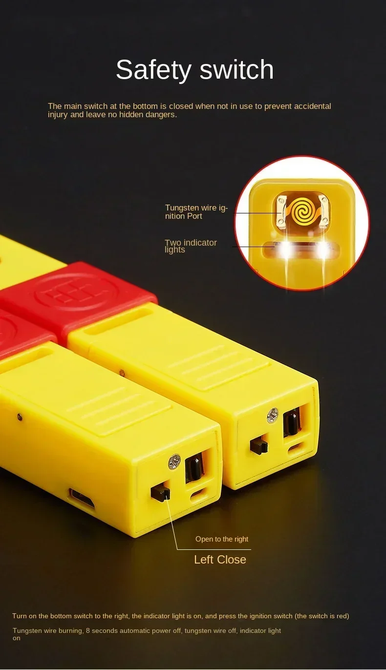 2025 Rechargeable Lighter Tungsten Wire Windproof Creative New Safety Remote Control Ignition Fireworks and Firecrackers Gadgets